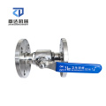 Sanitary ball valve 304/316 factory price two ends flange connected stainless steel manual spanner